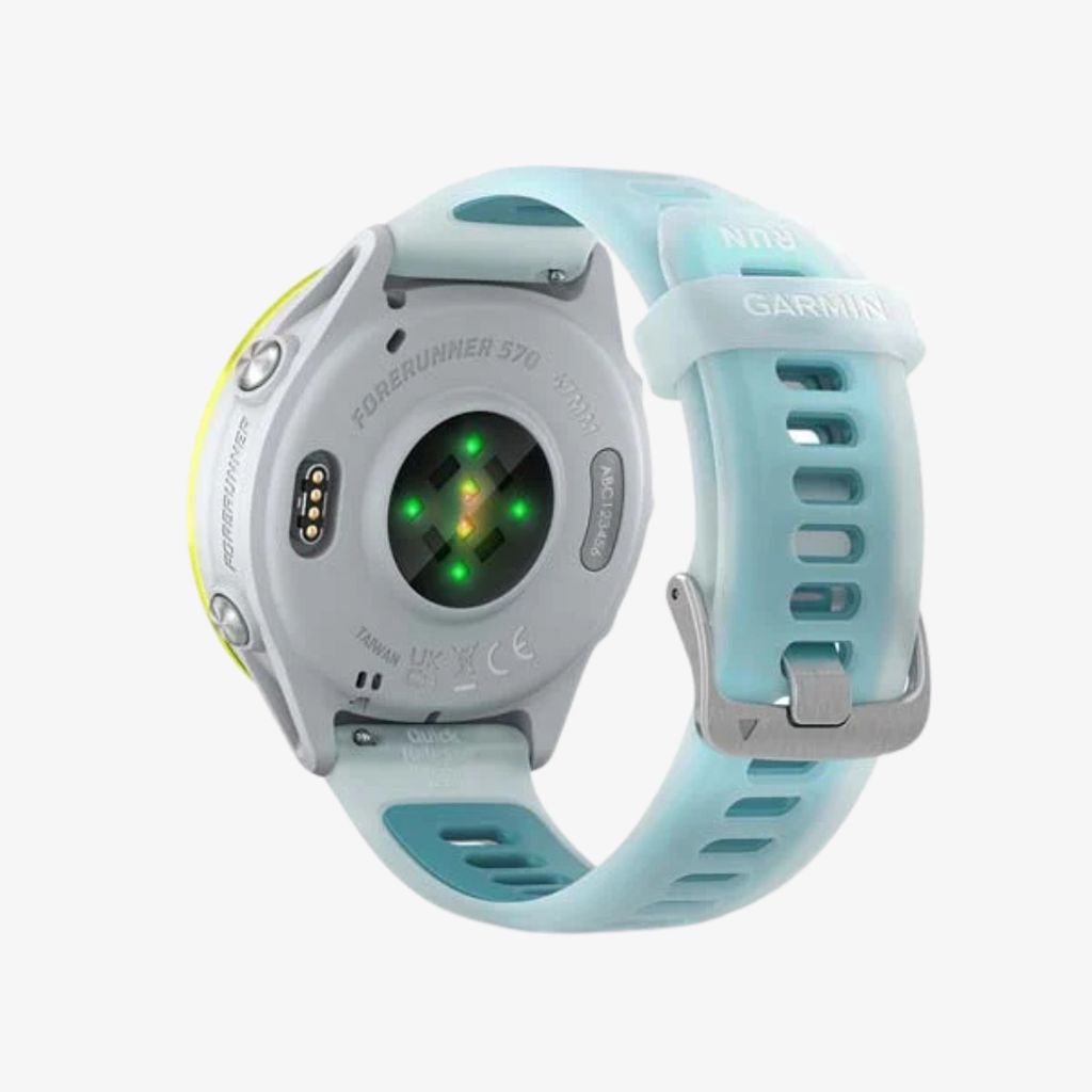 Forerunner® 570 - 47 mm - Amp Gelbes Aluminium mit durchscheinendem weiß-türkisfarbenem Band - Image 5