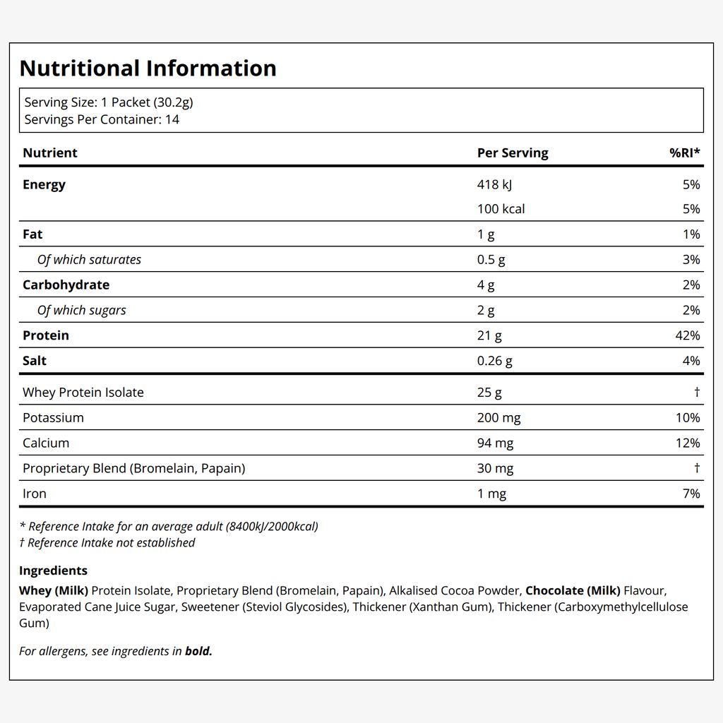 Molkenproteinisolat – Reisepackungen – Schokolade - Image 2