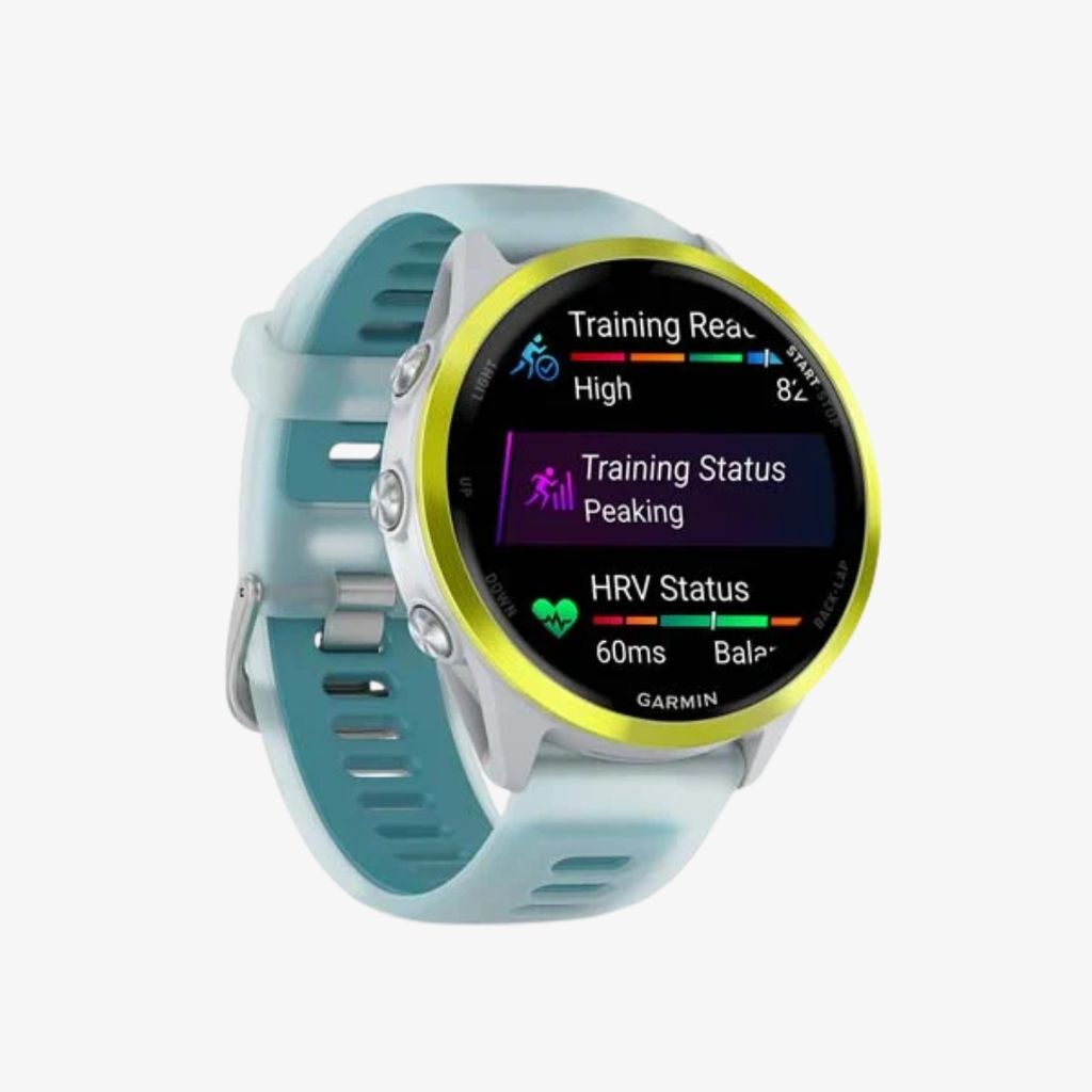 Forerunner® 570 - 47 mm - Amp Gelbes Aluminium mit durchscheinendem weiß-türkisfarbenem Band - Image 3