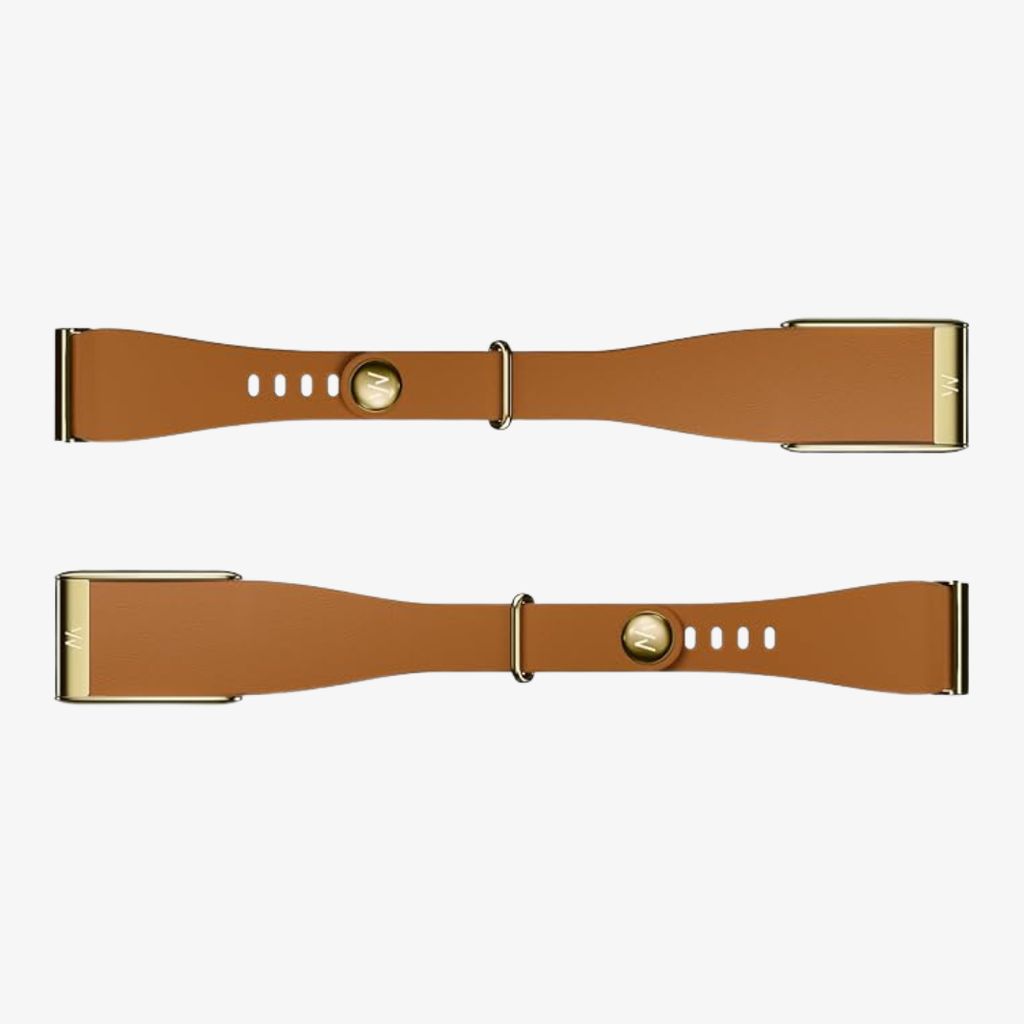 LeatherLuxe Tapered Band - 5.0 - Camel with Gold - Image 1