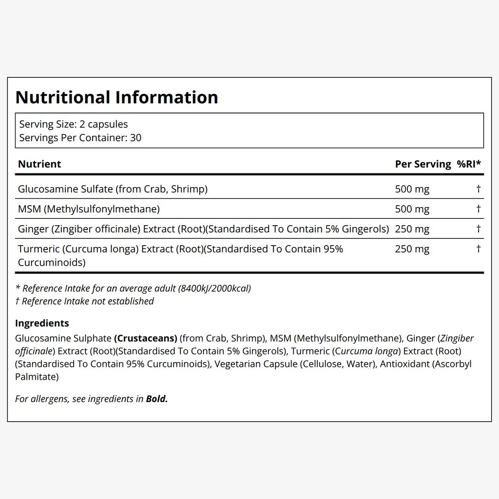 Glucosamin/MSM mit Ingwer und Kurkuma - Image 2