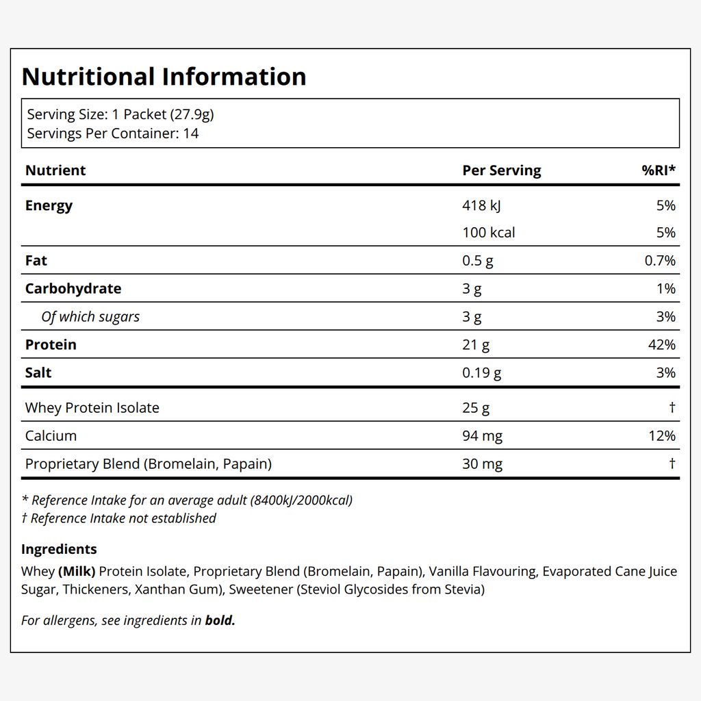 Molkenproteinisolat – Reisepackungen – Vanille - Image 2