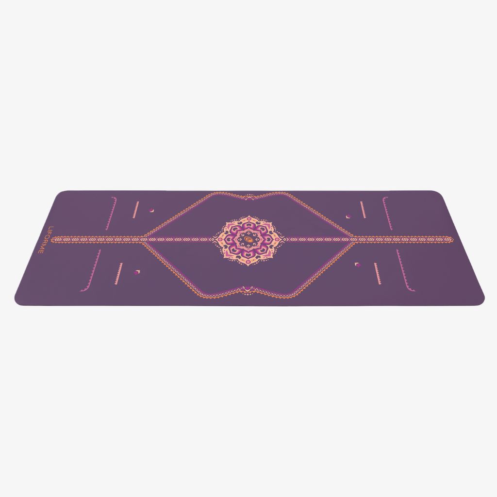 Liforme Blossoming Lotus Yoga Mat - Purple - Image 3