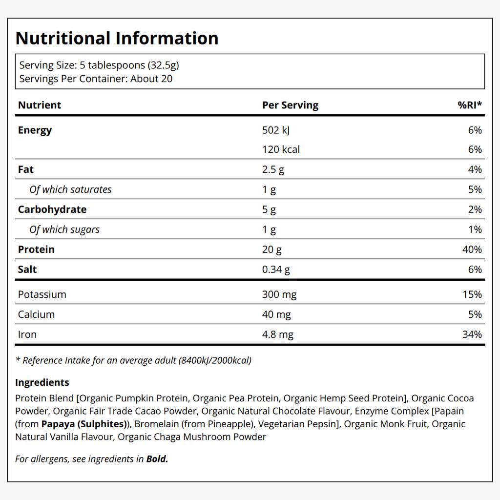 Bio-Pflanzenprotein – Schokolade + Chaga - Image 2