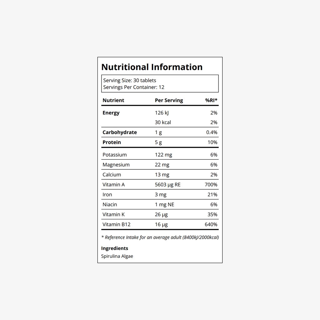 ENERGYbits Spirulina - Dose - Image 2