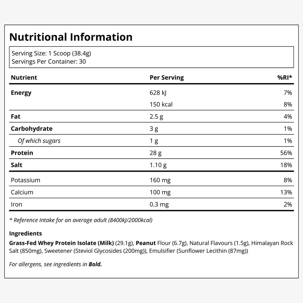 Molkenproteinisolat von Weidetieren – Vanille-Erdnussbutter - Image 2