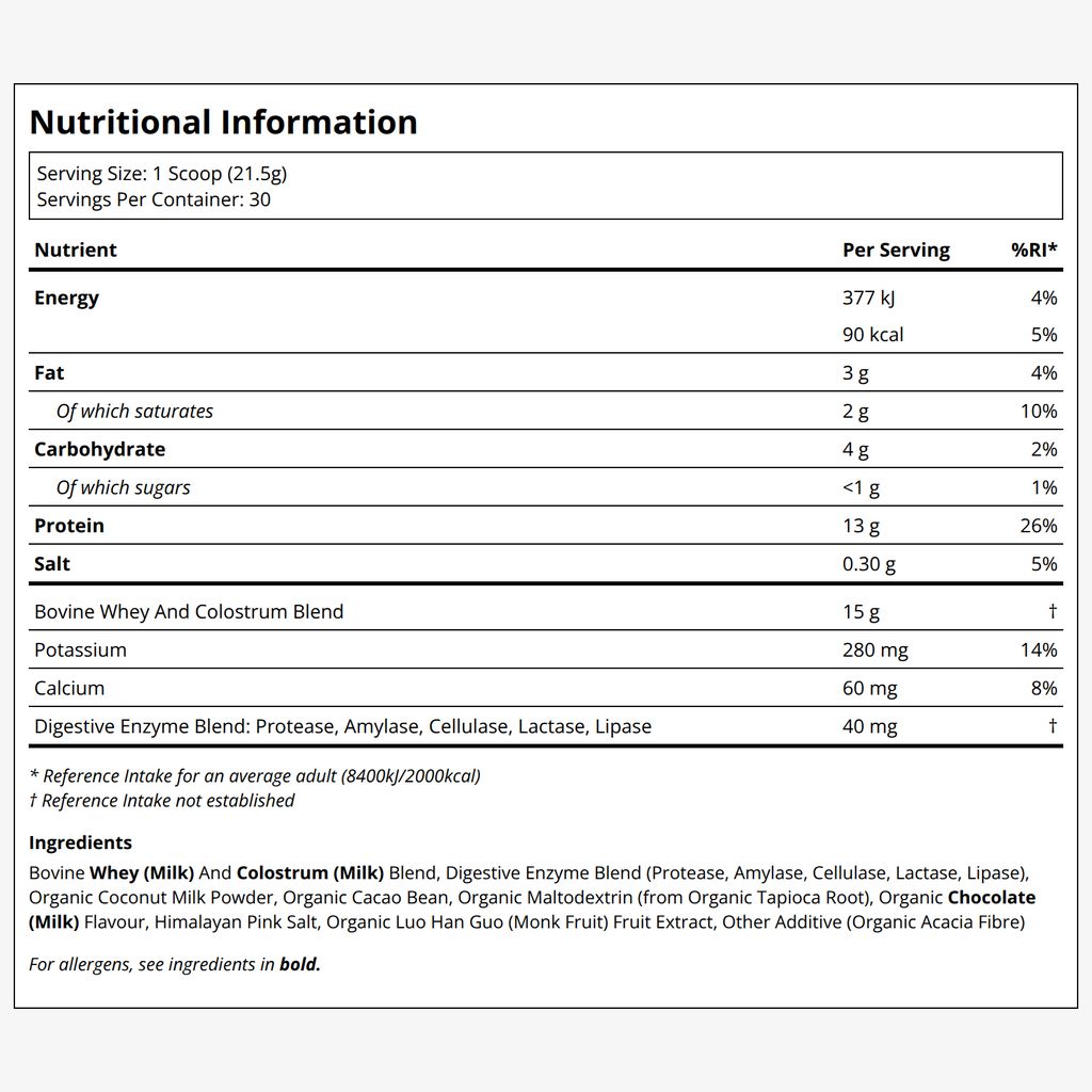 100 % Molkenprotein aus Weidehaltung mit Kolostrum – Schokolade - Image 2