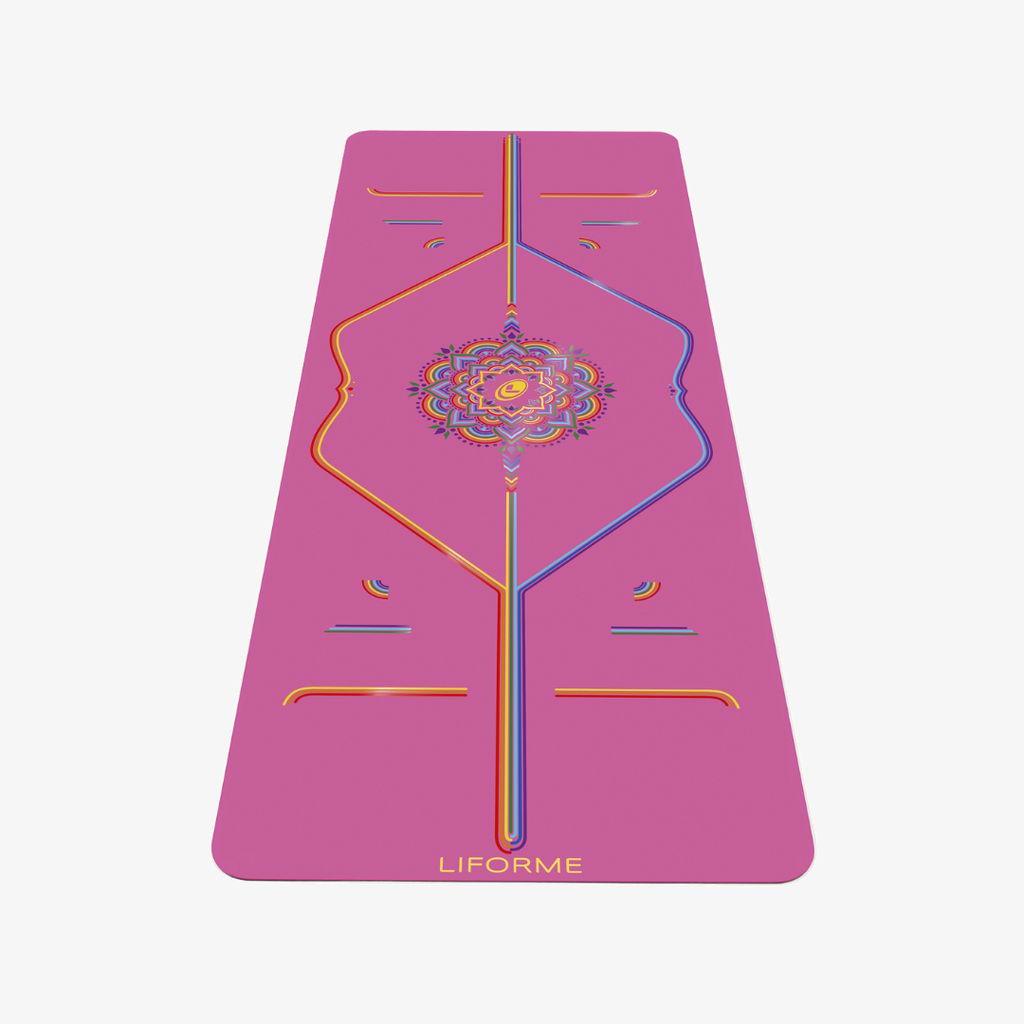 Liforme Rainbow Yoga Mat - Grateful Pink - Image 1