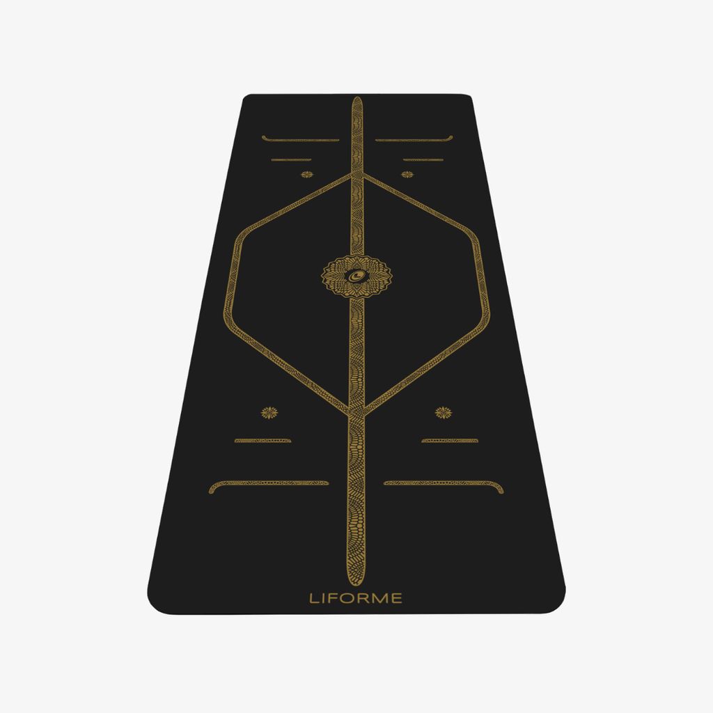 Liforme Black & Gold Yoga Mat - Black - Image 1