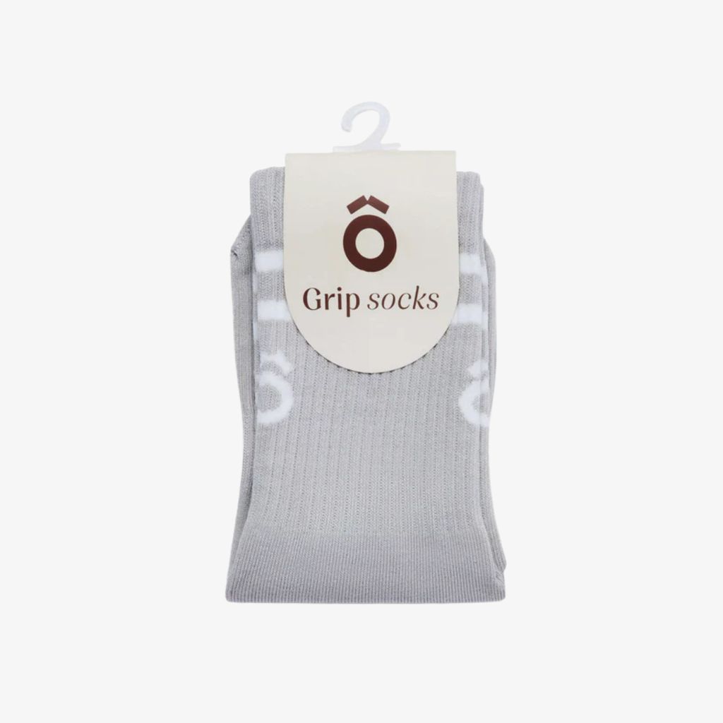 ÔWEAR Crew Sporty Stripes Pilates Grip Socken - Timberwolf - Image 1