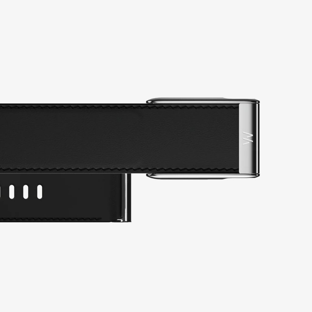 LeatherLuxe Straight Band - MG - Schwarz/Creme mit Titan - Image 4
