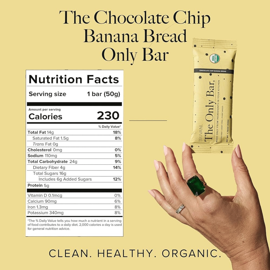 The Only Bar – Pflanzlicher Bio-Snackriegel – Schokoladenstückchen-Bananenbrot - Image 3