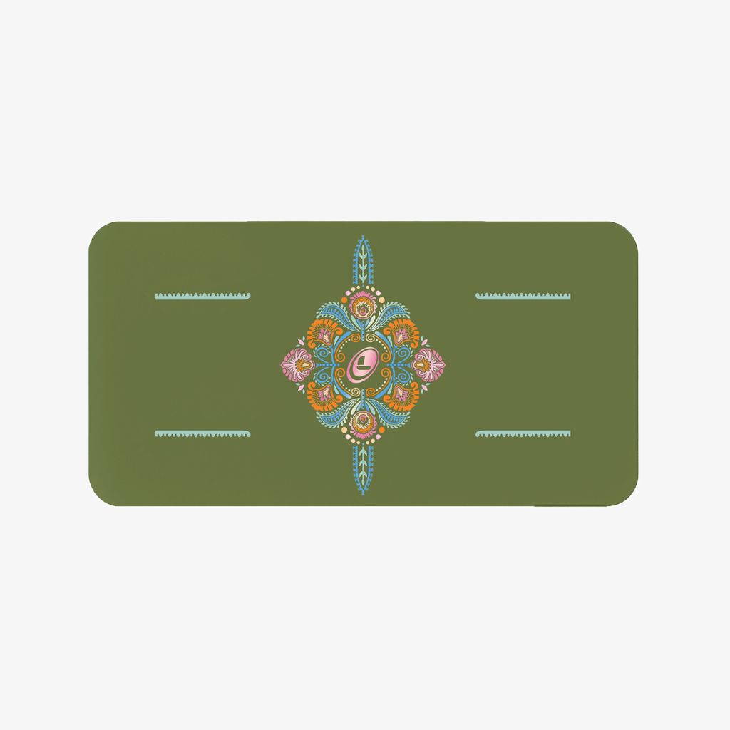 Liforme Mindful Garden Yoga Pad - Olive - Image 1