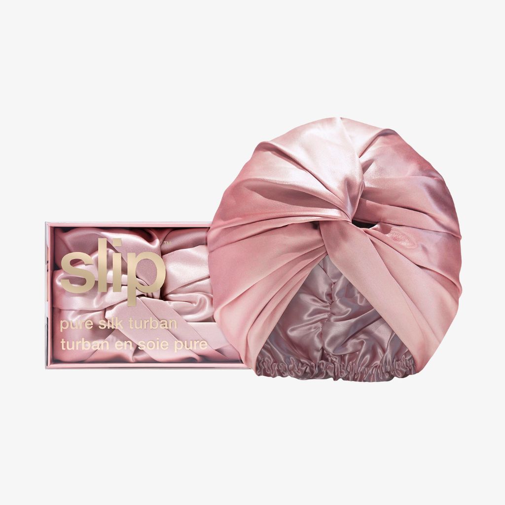 Turban aus reiner Seide – Rosa - Image 1