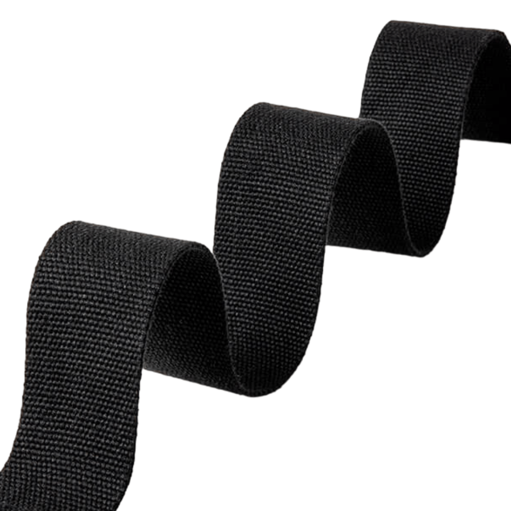Gürtelriemen mit D-Ring-Schnalle aus Metall – Schwarz - Image 2