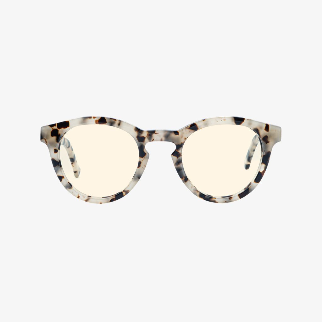 Alexander Blue Light Blocking Glasses (Evening) - Ivory Tortoise with Amber Lens - Image 1