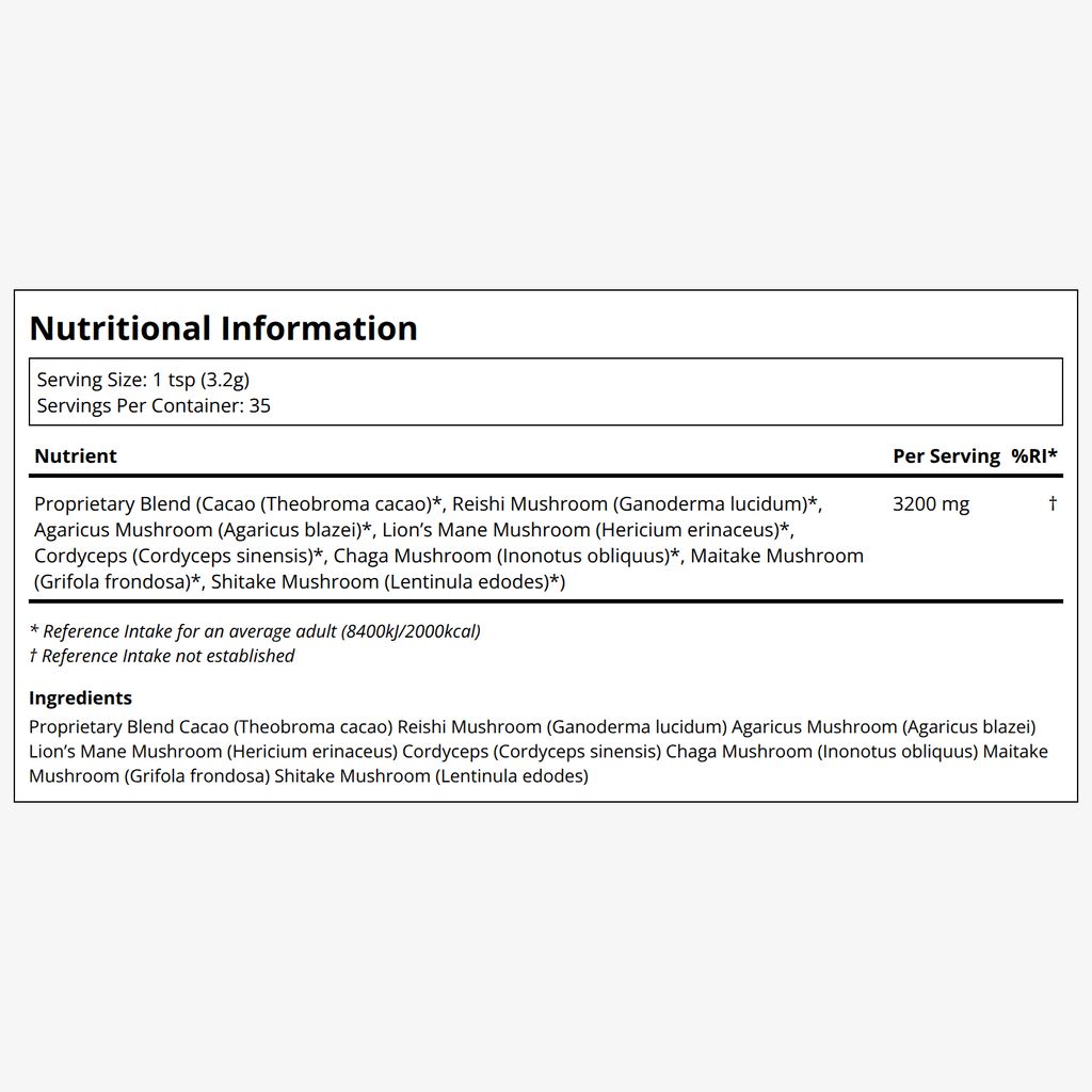 ADAPTOGENES Pulver | Bio, 7 Heilpilze + Kakao - Image 2