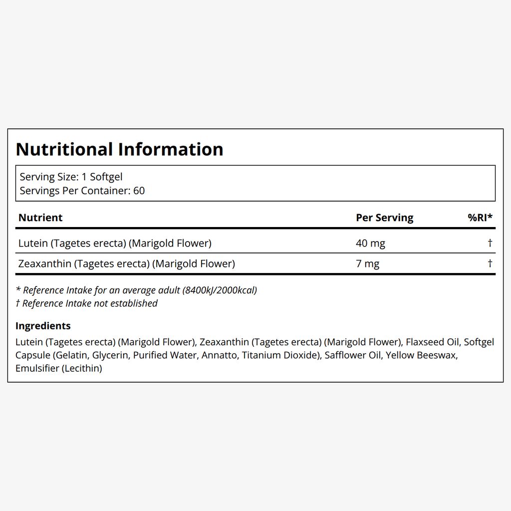Lutein mit Zeaxanthin Maximale Stärke 40 mg - Image 2
