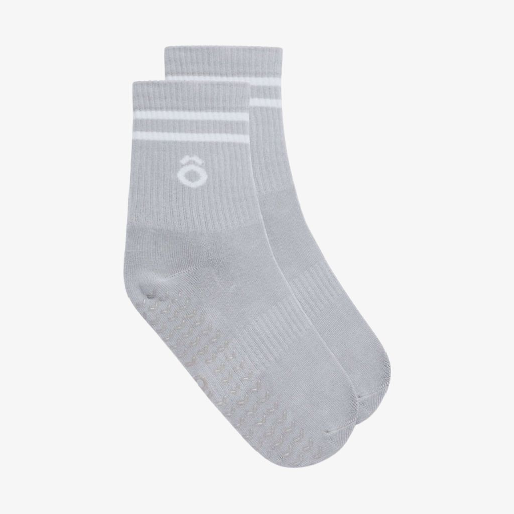 ÔWEAR Crew Sporty Stripes Pilates Grip Socken - Timberwolf - Image 2