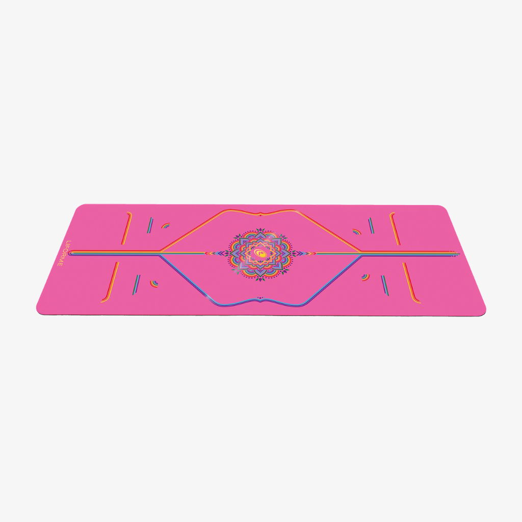 Liforme Rainbow Travel Yoga Mat - Grateful Pink - Image 2