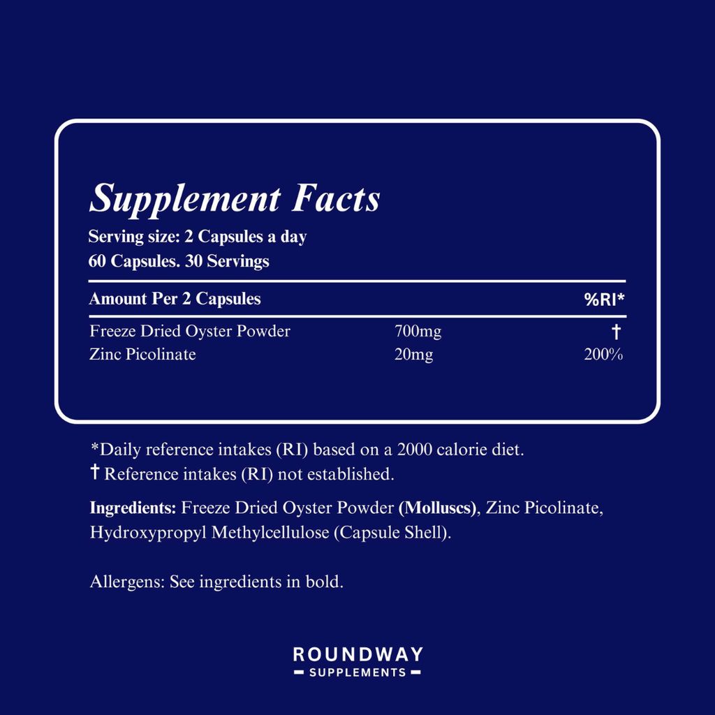 Freeze-Dried Oyster Powder with Zinc Picolinate Capsules - Image 2