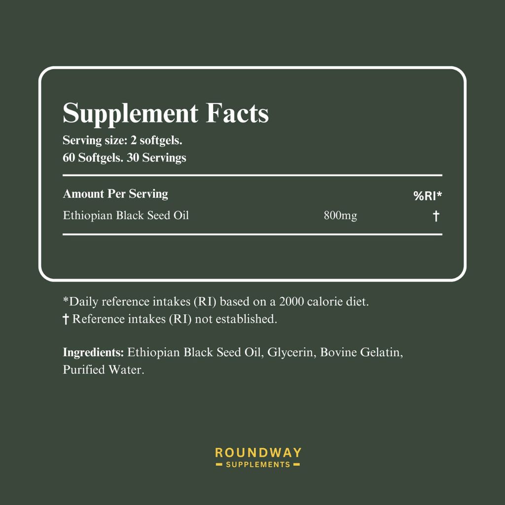 Ethiopian Black Seed Oil Softgels - Image 2