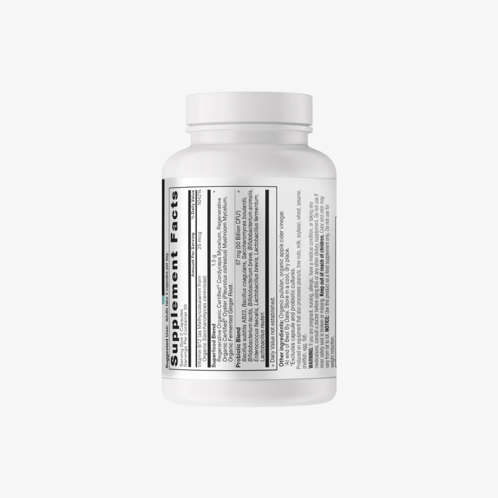 Regenerative Bio-zertifizierte Probiotika zur Unterstützung des Stoffwechsels 50B - Kapseln - Image 3