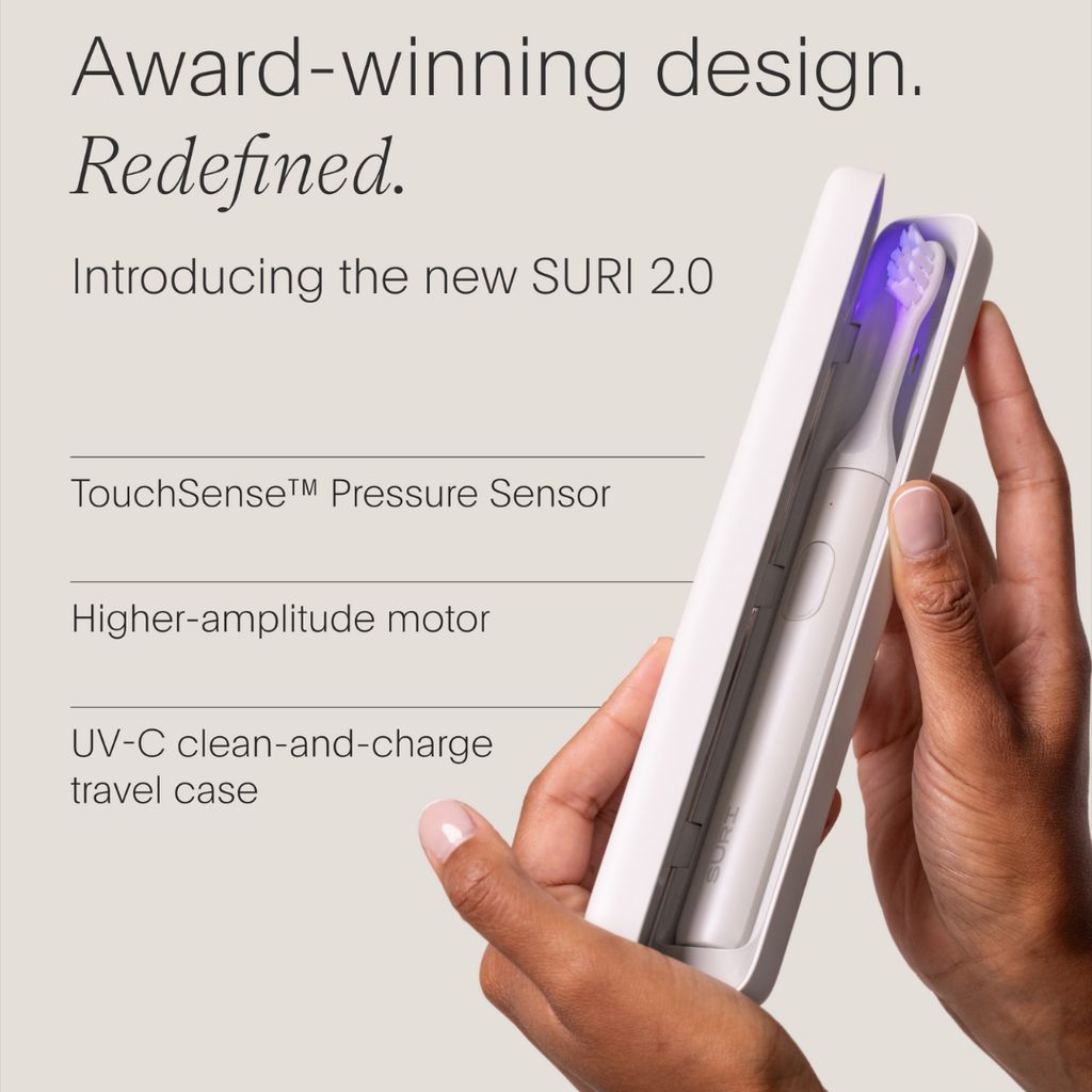 SURI 2.0 Schallzahnbürste mit UV-Reinigungsetui für unterwegs – Meeresnebel - Image 2