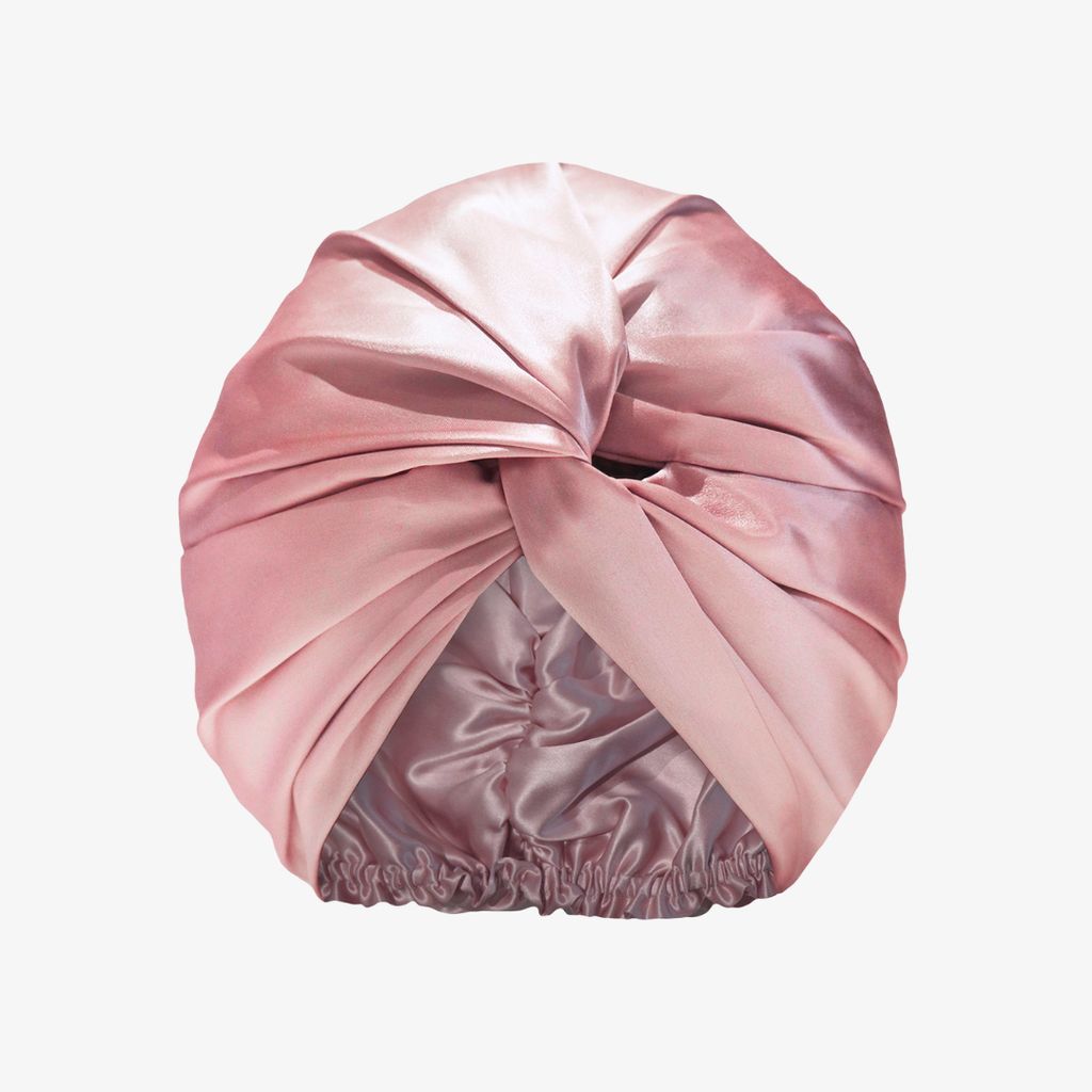 Turban aus reiner Seide – Rosa - Image 2