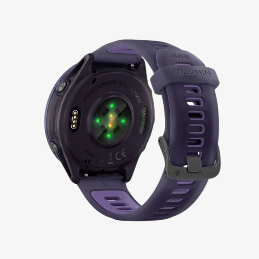 Forerunner® 570 – 47 mm – Indigo-Aluminium mit durchscheinendem Armband in Imperial Purple/Indigo - Image 5