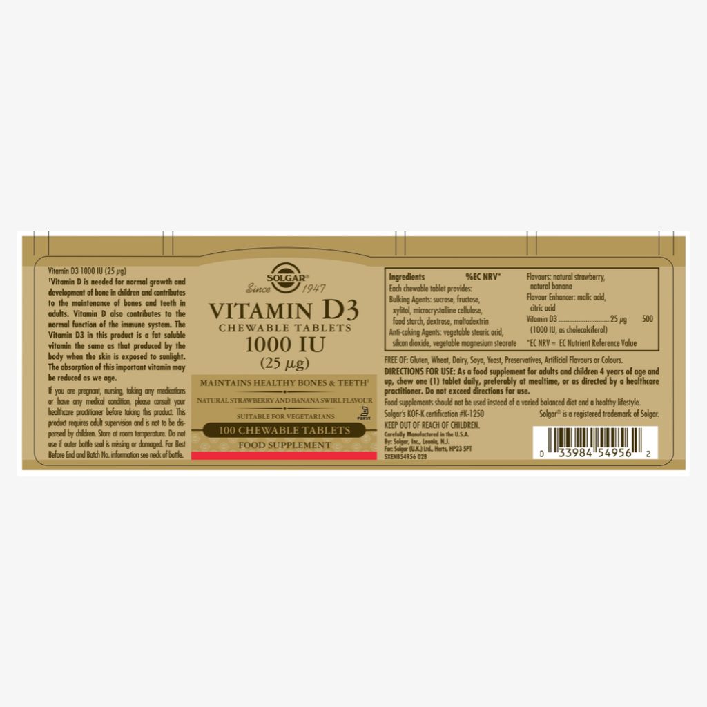 Vitamin D3 1000 IE Kautabletten - Image 2