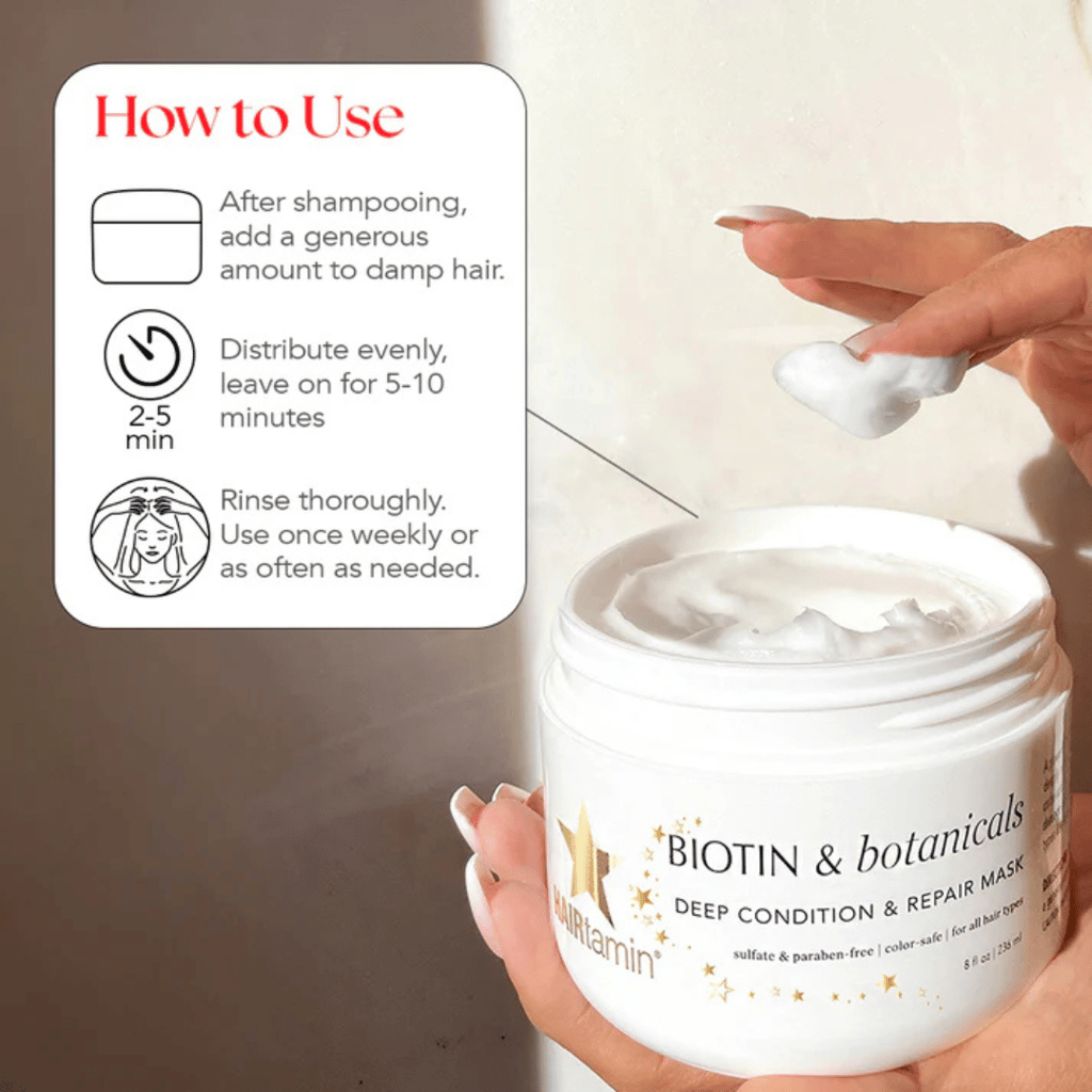 Biotin & Botanicals Tiefenpflege & Reparatur Haarmaske - Image 5