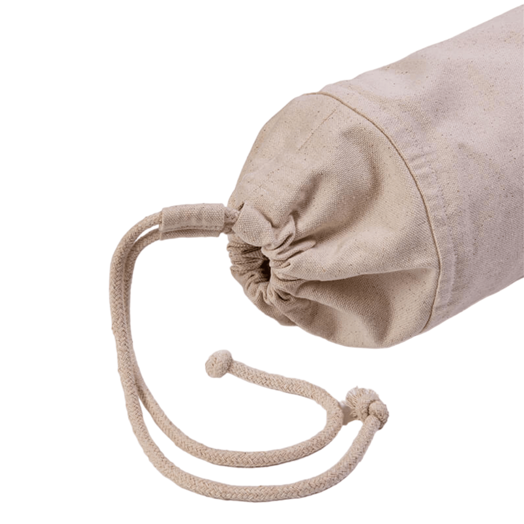 GOTS-zertifizierte Yogatasche aus Bio-Baumwolle mit Lotus-Motiv – Ecru - Image 3