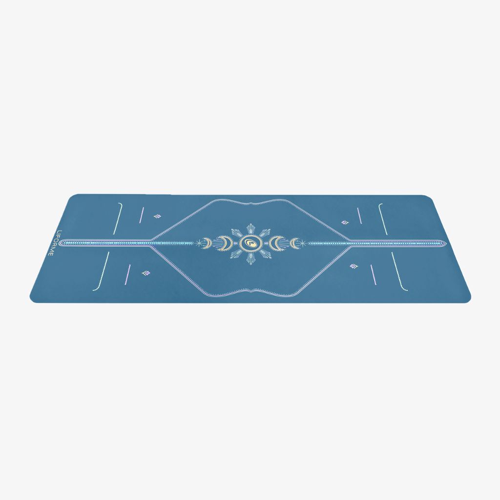 Liforme Cosmic Moon Yoga Mat - Blue - Image 3