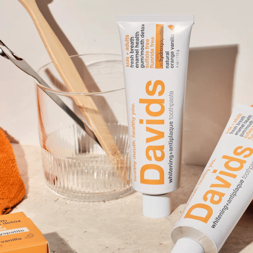 Davids Hydroxi™ Premium-Zahnpasta mit Nano-Hydroxyapatit für Kinder und Erwachsene – Orange-Vanille - Image 3