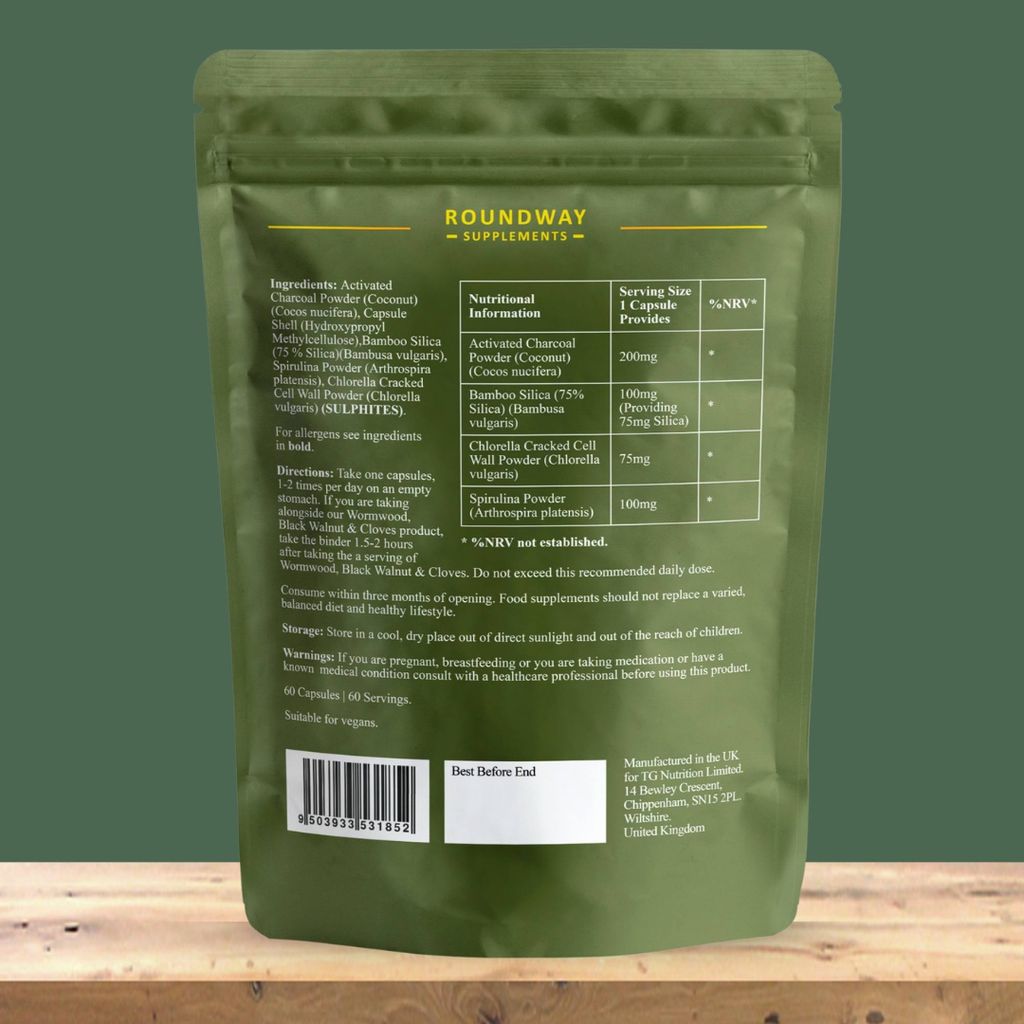 Aktivkohle, Chlorella, Spirulina-Bindemittel - Image 3