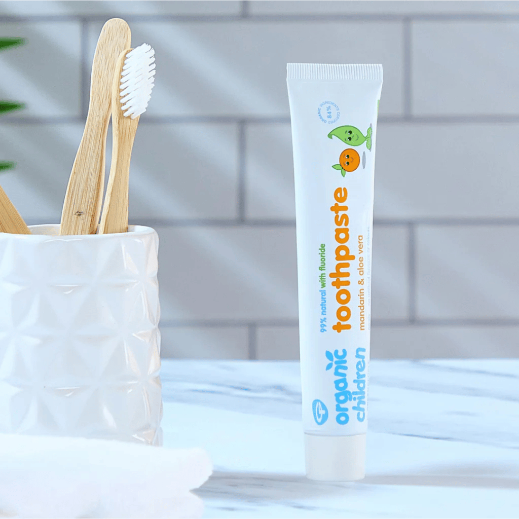 Bio-Kinderzahnpasta mit Mandarine und Fluorid - Image 3