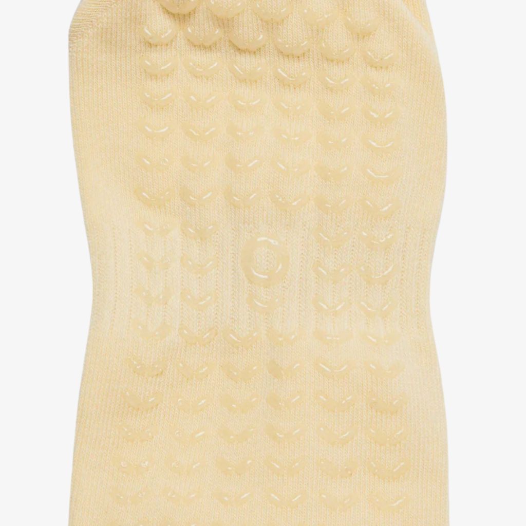 ÔWEAR Crew Sporty Stripes Pilates Grip Socken - Gelb - Image 3