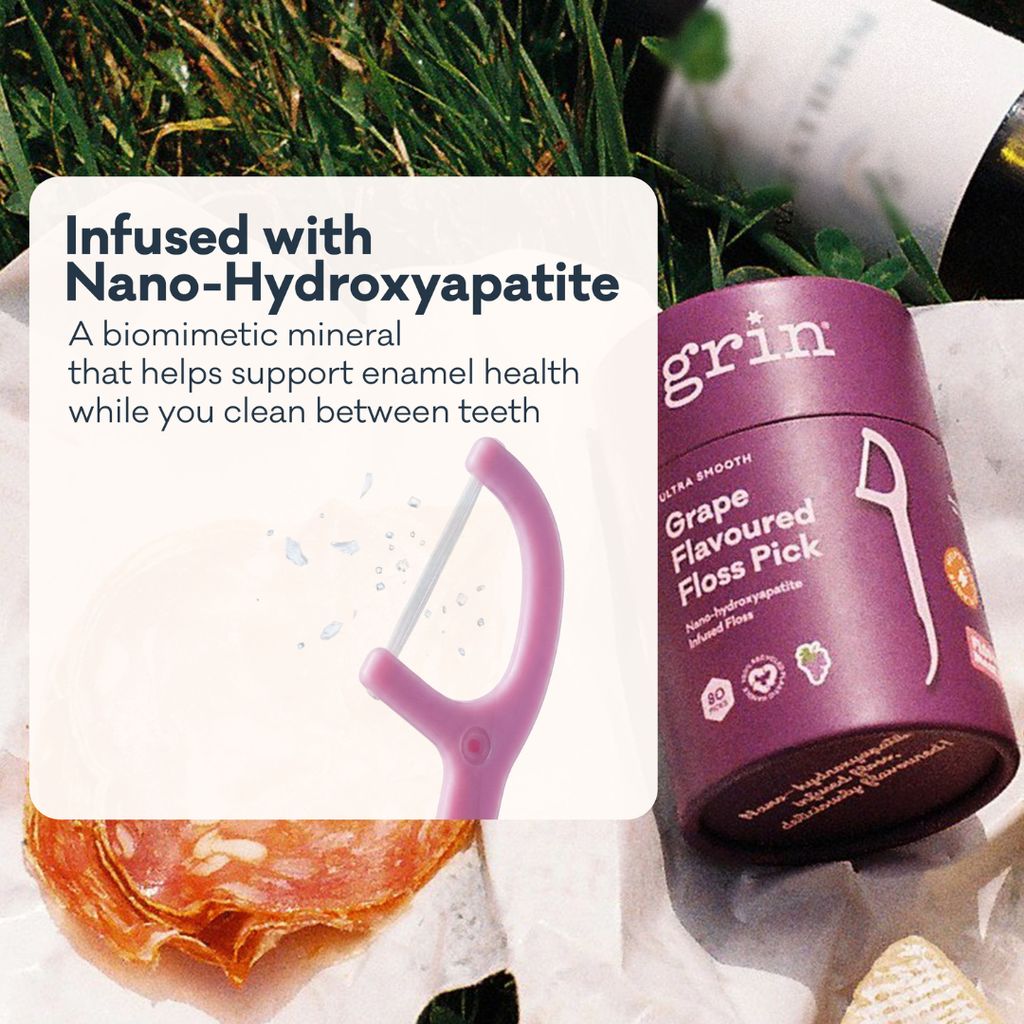 Ultra Smooth N-HA Infused Zahnseide-Sticks Dose - Traube - Image 3
