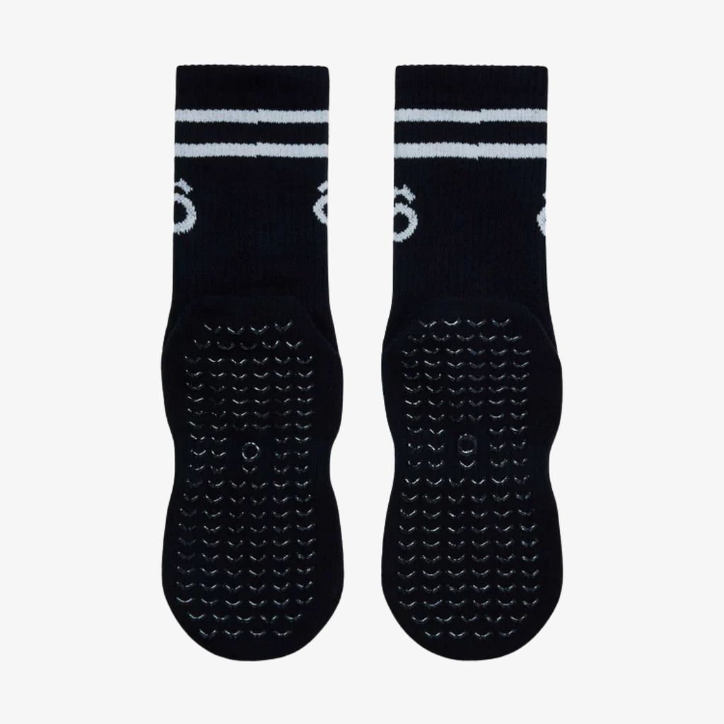 ÔWEAR Crew Sporty Stripes Pilates Grip Socken - Schwarz - Image 4