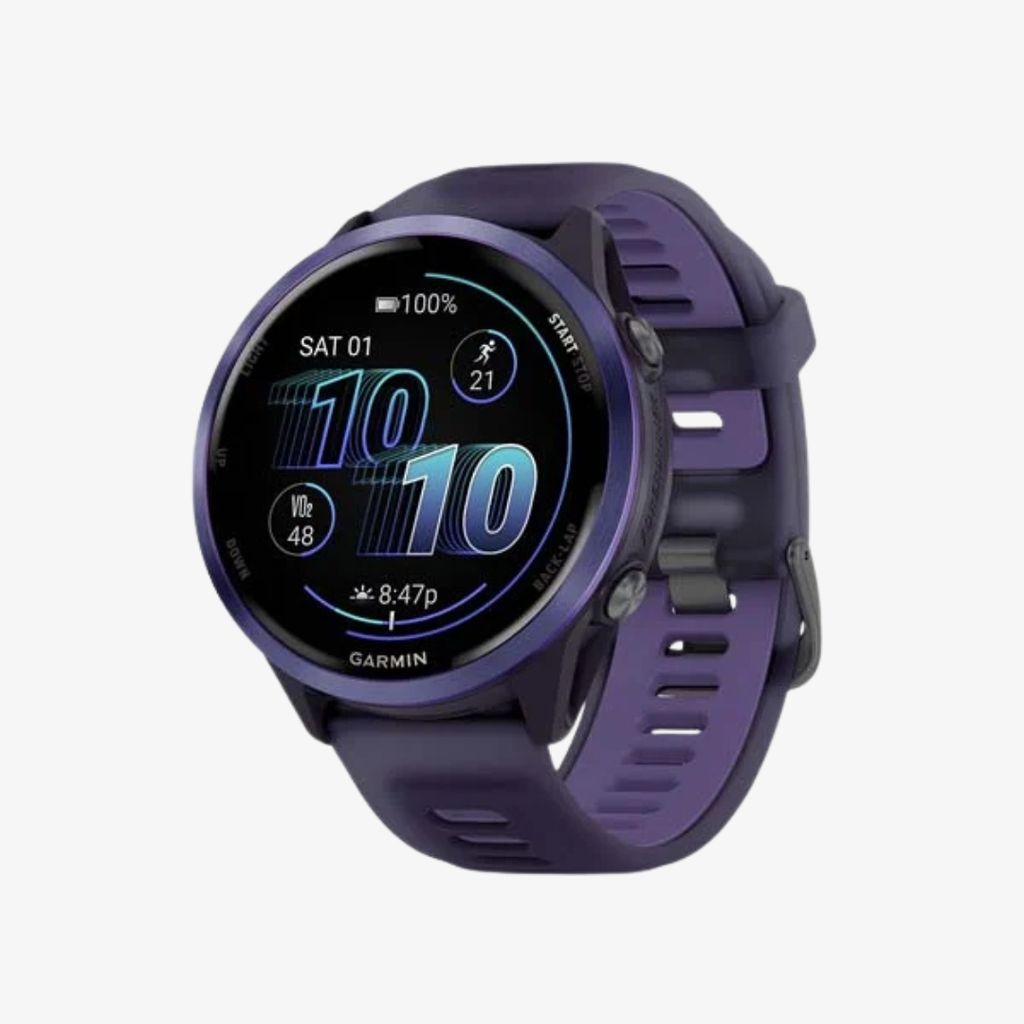Forerunner® 570 – 47 mm – Indigo-Aluminium mit durchscheinendem Armband in Imperial Purple/Indigo - Image 1