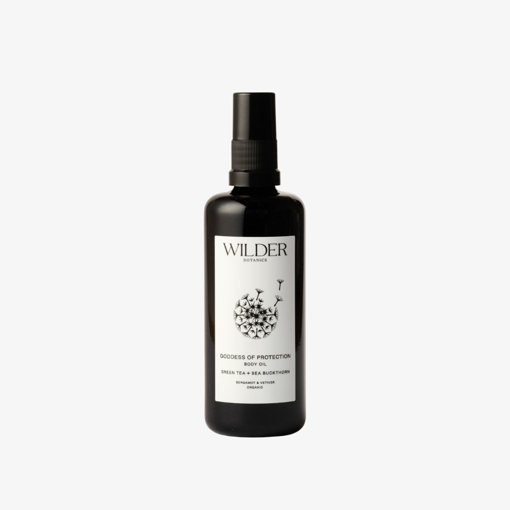 Goddess of Protection Body Oil - Green Tea Infused Oil, Sea Buckthorn, Grape Seed Oil - Image 1