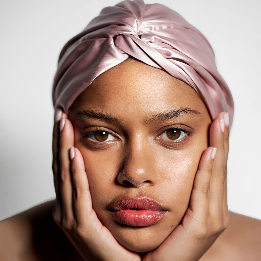 Turban aus reiner Seide – Rosa - Image 5