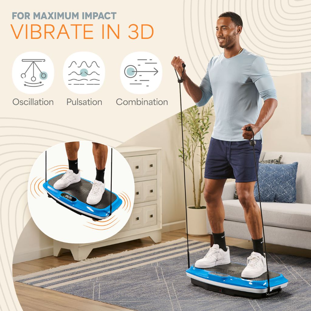 Turbo 3D Vibration Plate - Blue - Image 4