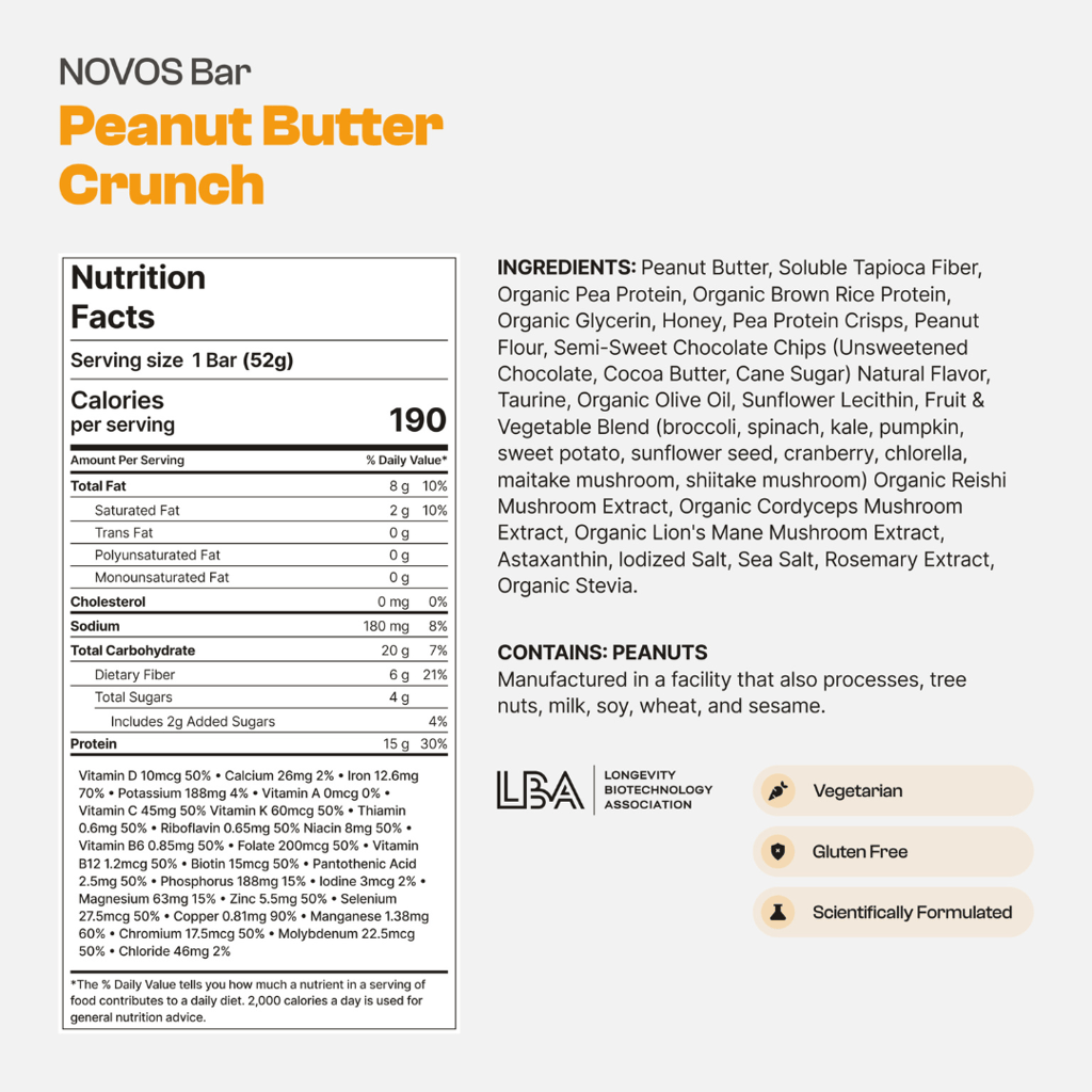 NOVOS Riegel – 12 Stück – Erdnussbutter - Image 4