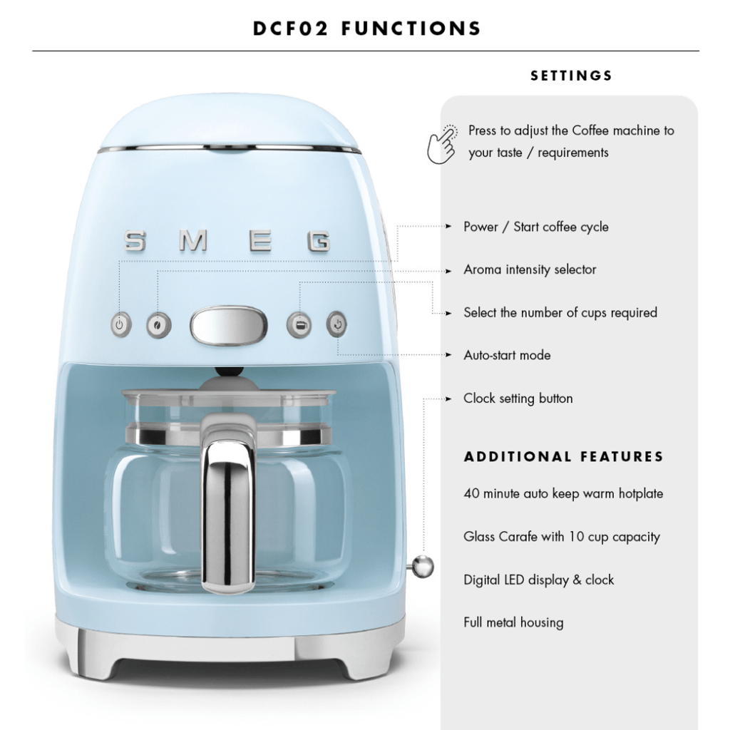Filterkaffeemaschine – Pastellblau - Image 6