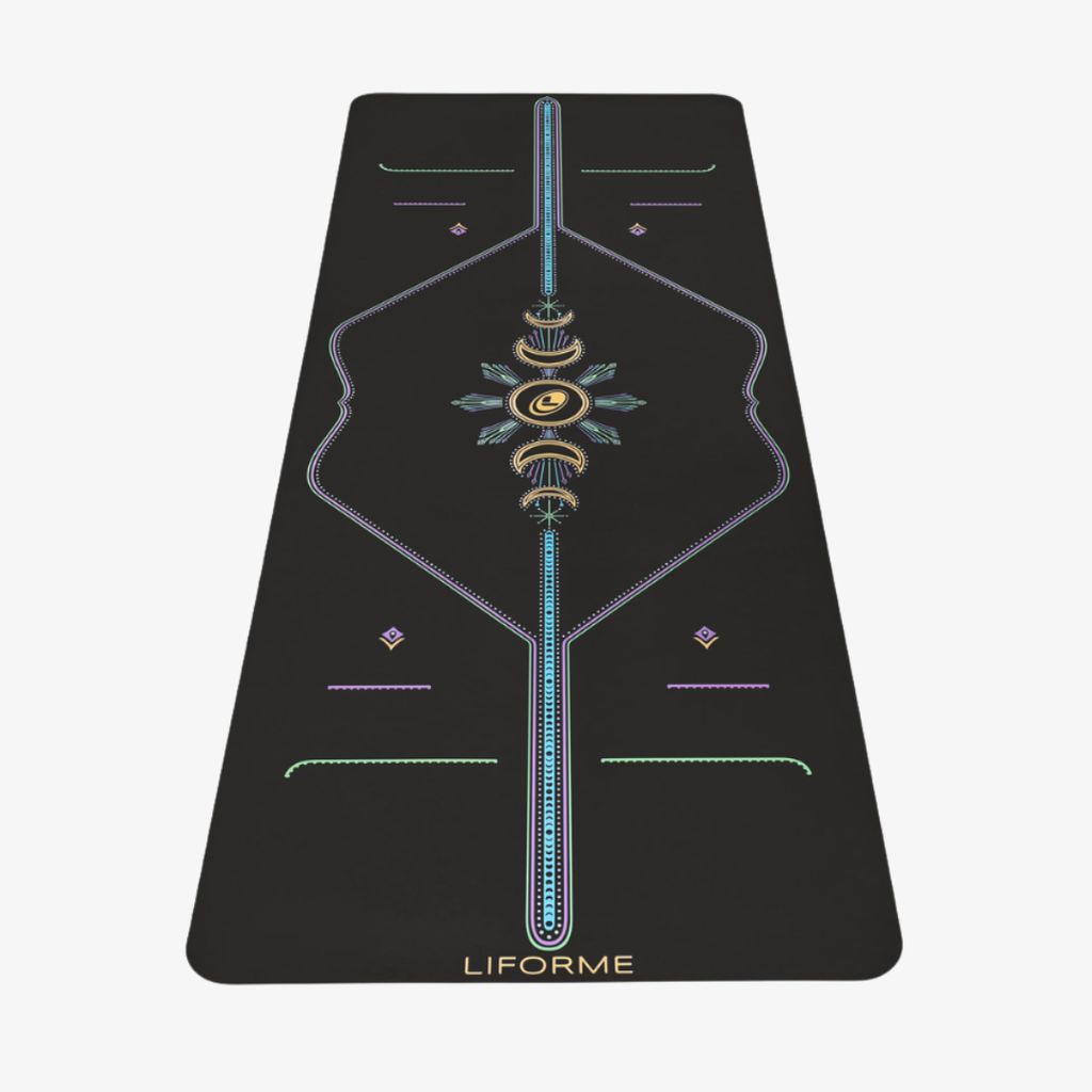 Liforme Cosmic Moon Travel Yoga Mat - Black - Image 1