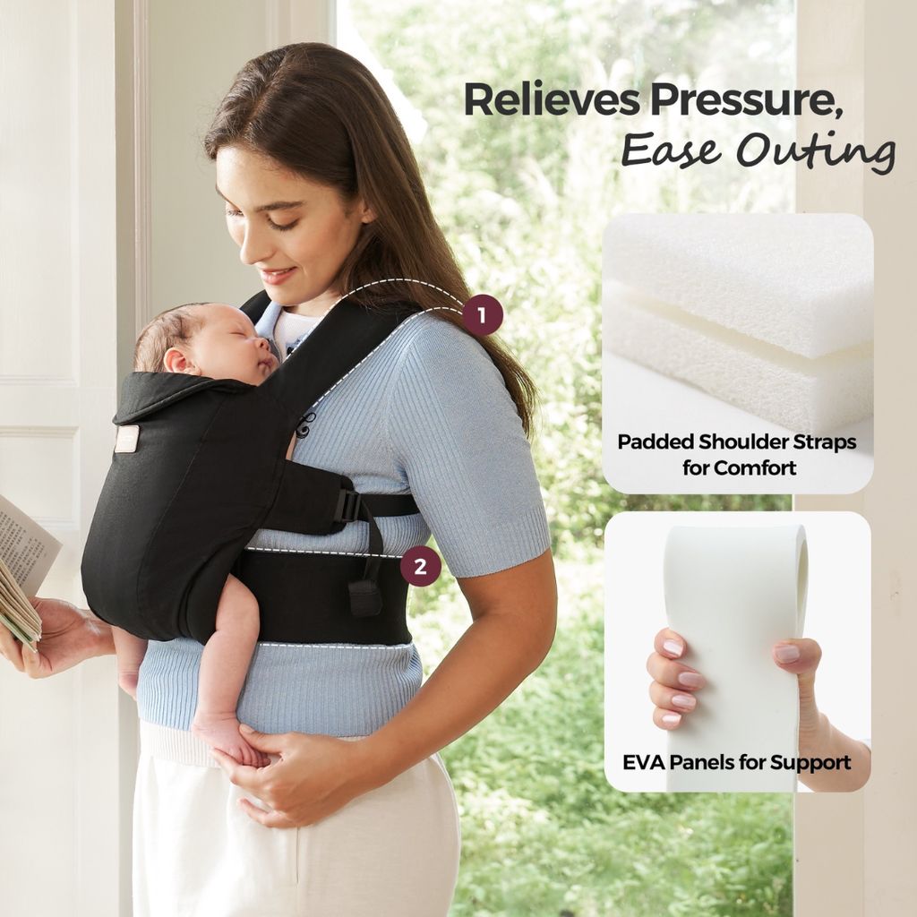 WeeSnug Newborn Carrier - Black - Image 6