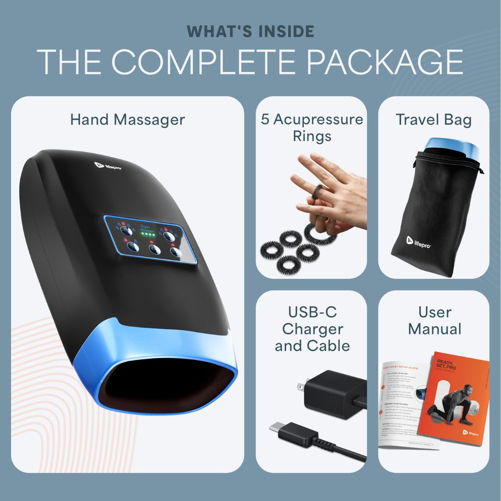 Legra Hand Massager - Black - Image 5