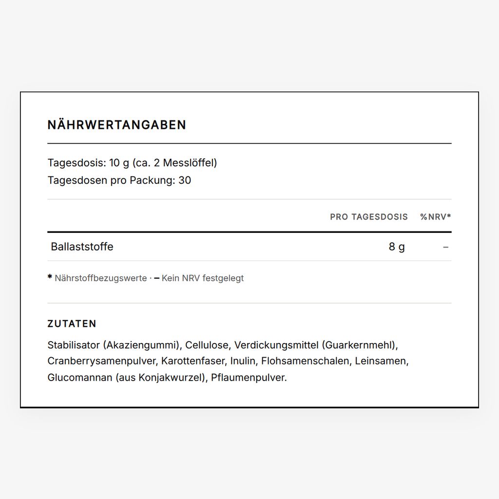 Ballaststoffreiches Präbiotikum Komplett - Geschmacksneutral - Image 2